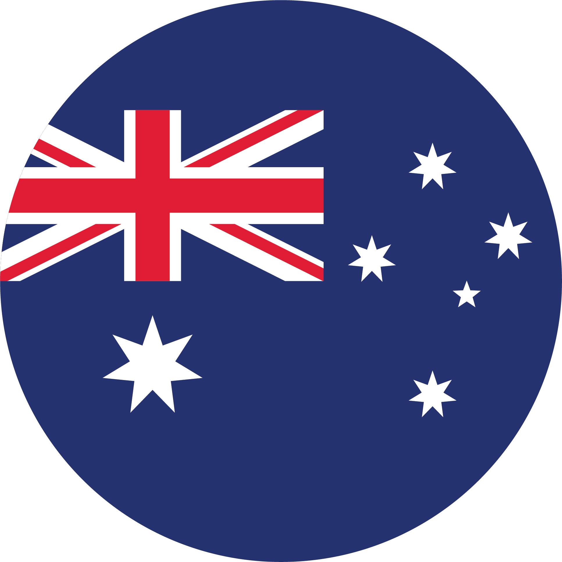 australia flag circle